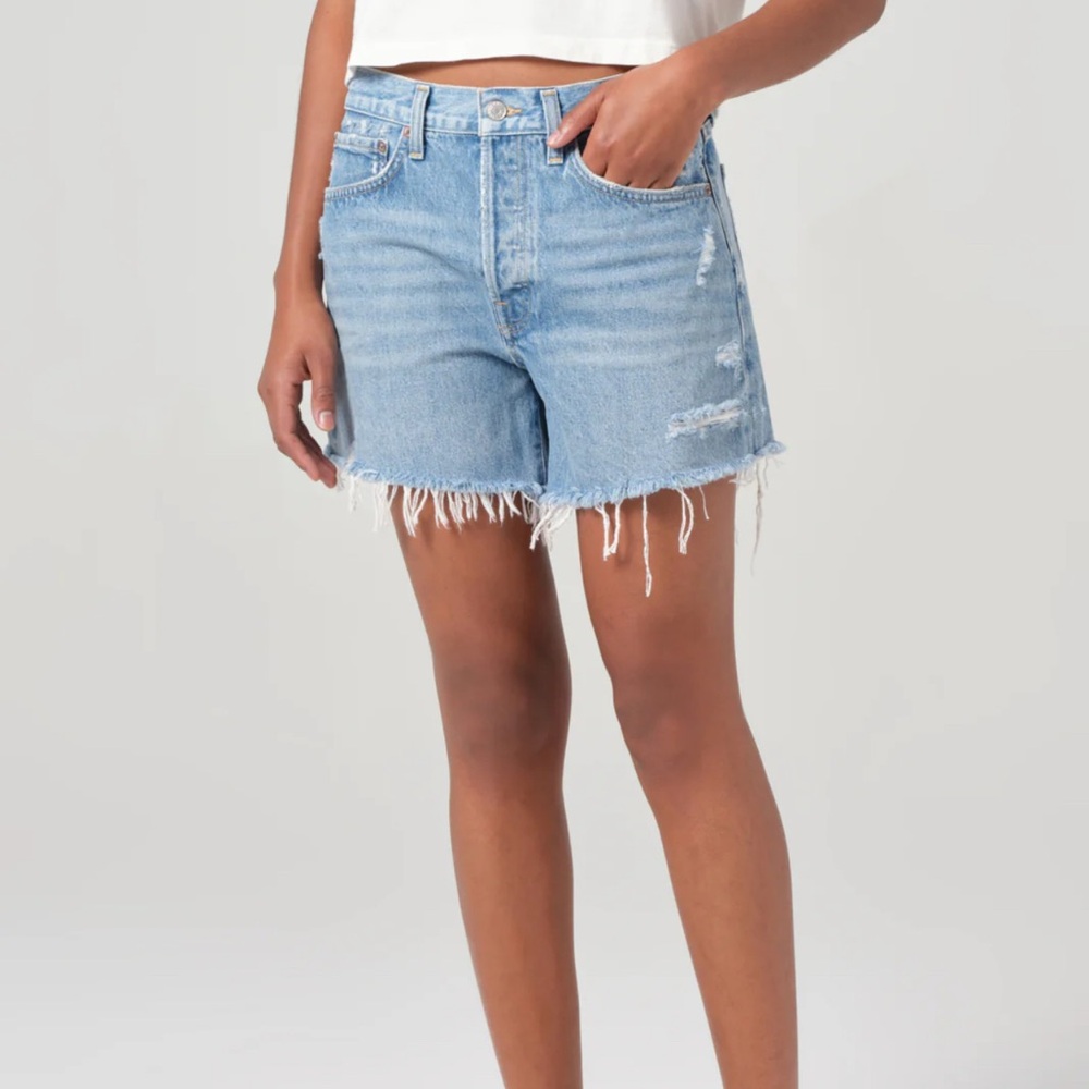 Agolde Parker Long Shorts Swapmeet wash 28